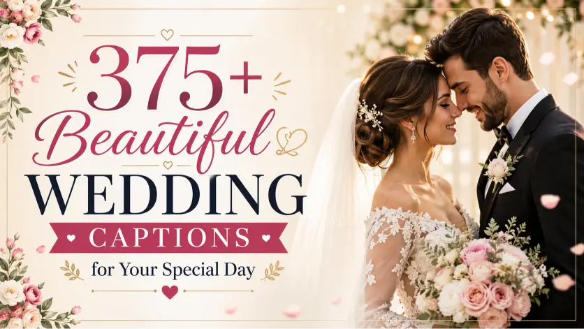 Beautiful Wedding Captions for Your Special Day