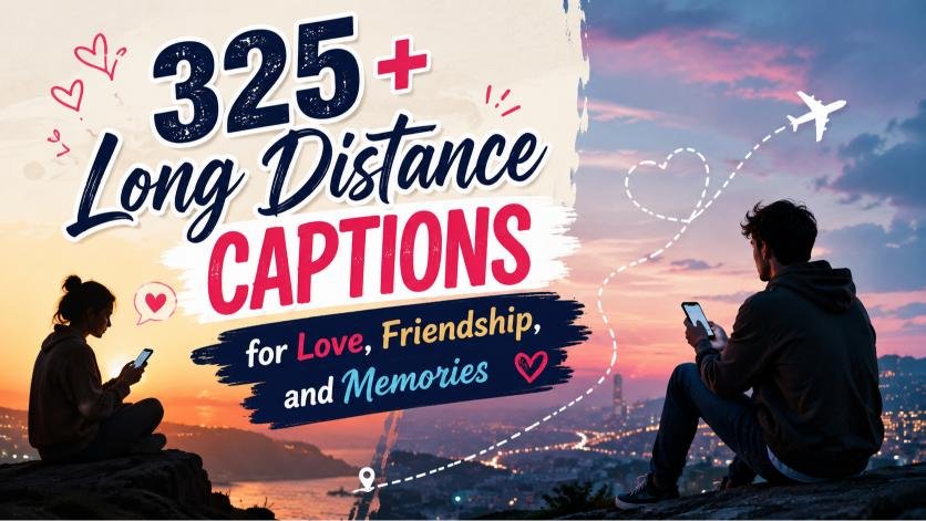 Long Distance Captions for Love, Friendship, and Memories