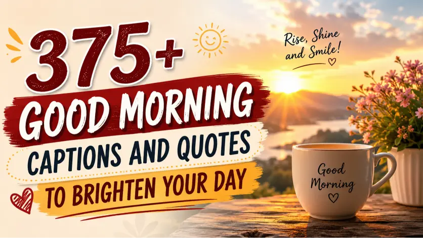 Good Morning Captions And Quotes to Brighten Your Day